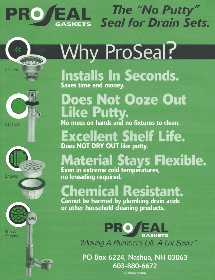 the no putty seal for drain sets